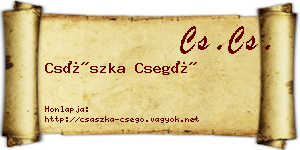 Császka Csegő névjegykártya